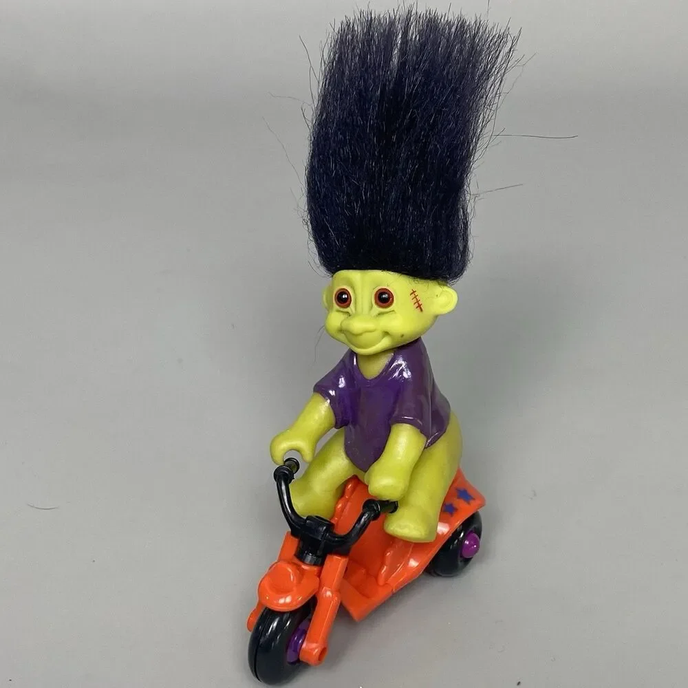 Vintage Troll Dolls Lot of 3 Russ Applause Frankenstein Trike Brown Figures